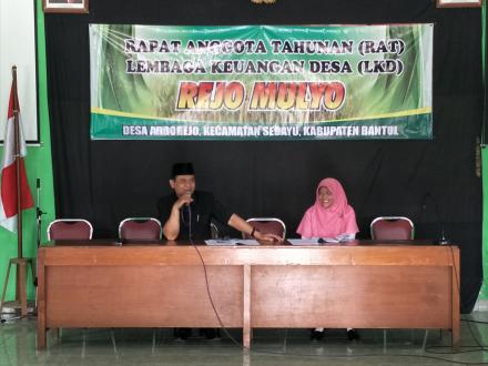 RAPAT ANGGOTA TAHUNAN LKD REJO MULYO TAHUN 2018